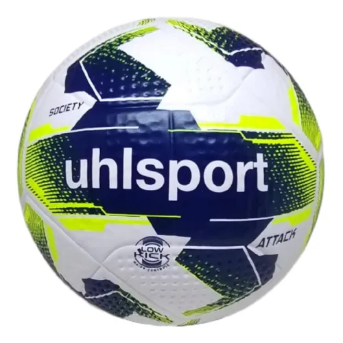 Bola para gramado sintético com 6 gomos branca e azul