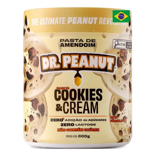 Pote de manteiga de amendoim pequeno com rótulo e tampa amarelos